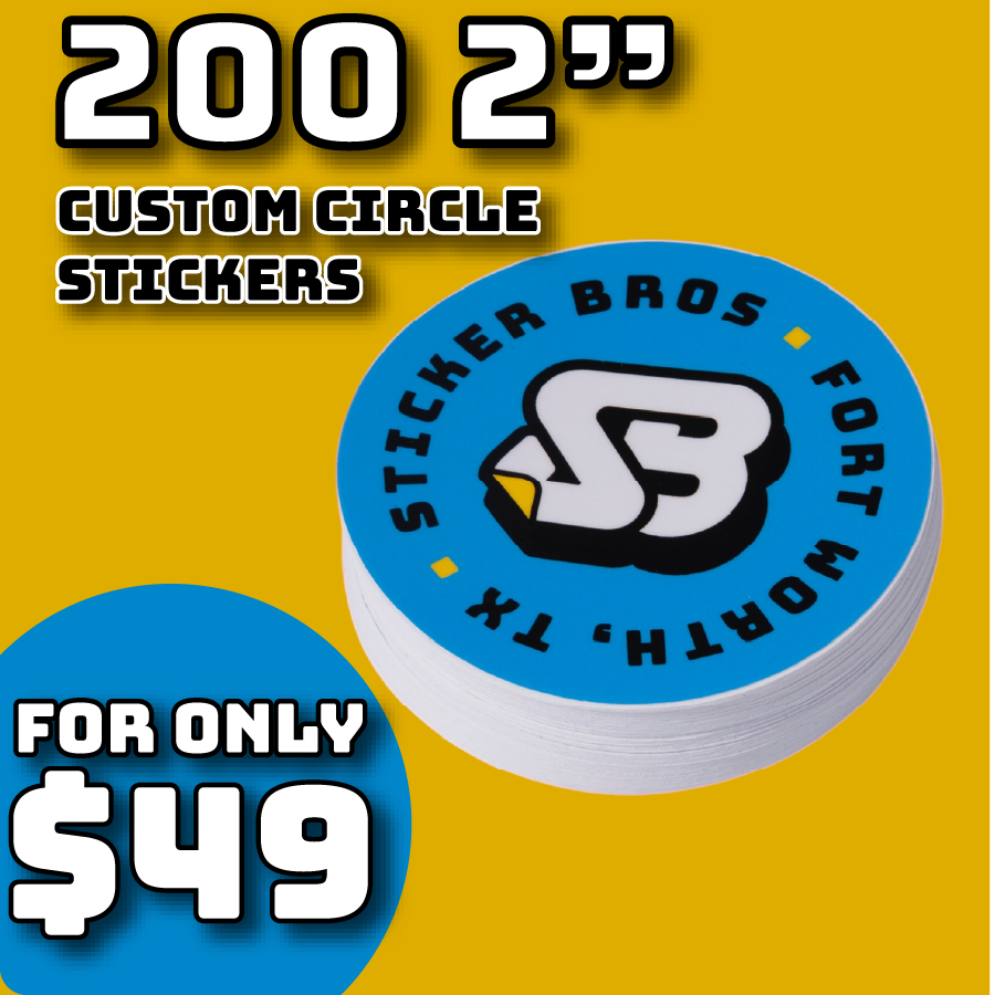 200 2" Custom Circle Stickers