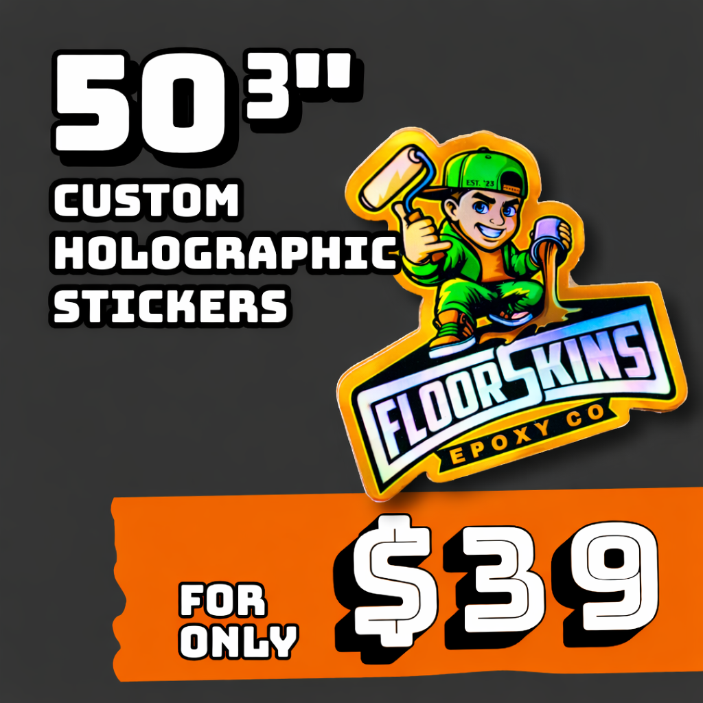 50 3" Custom Holographic Stickers