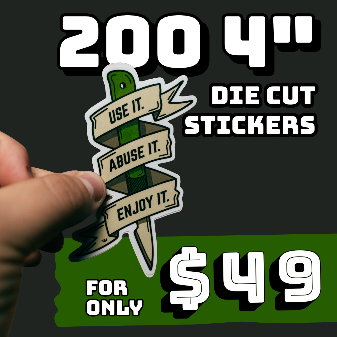 200 4" Custom Die Cut Stickers for $49