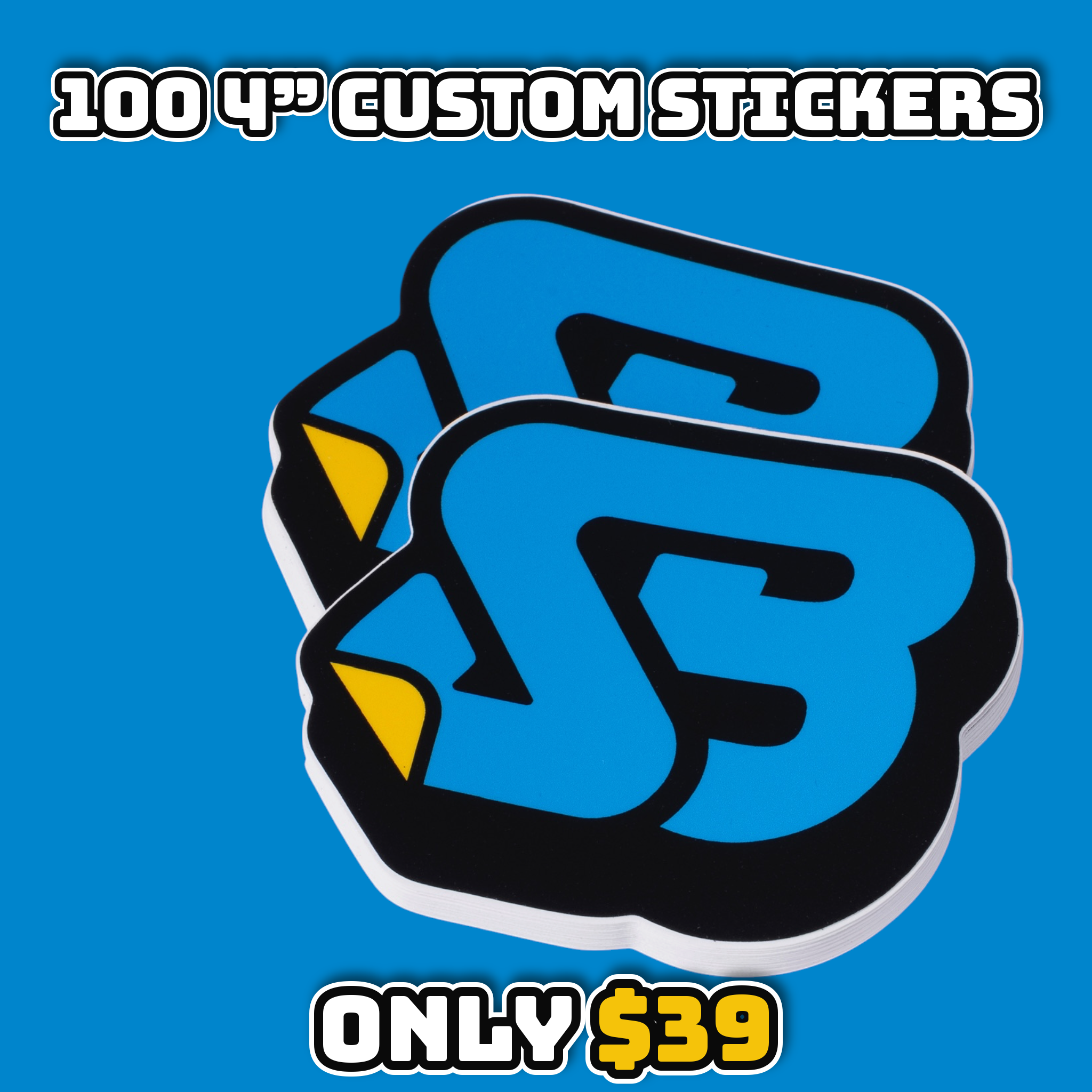100 4" Custom Vinyl Stickers for $39