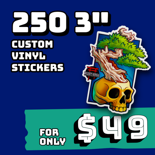 250 3" Custom Vinyl Stickers
